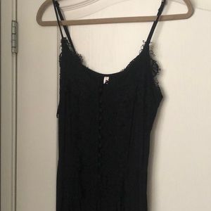 Black Jumpsuit with Button Detail